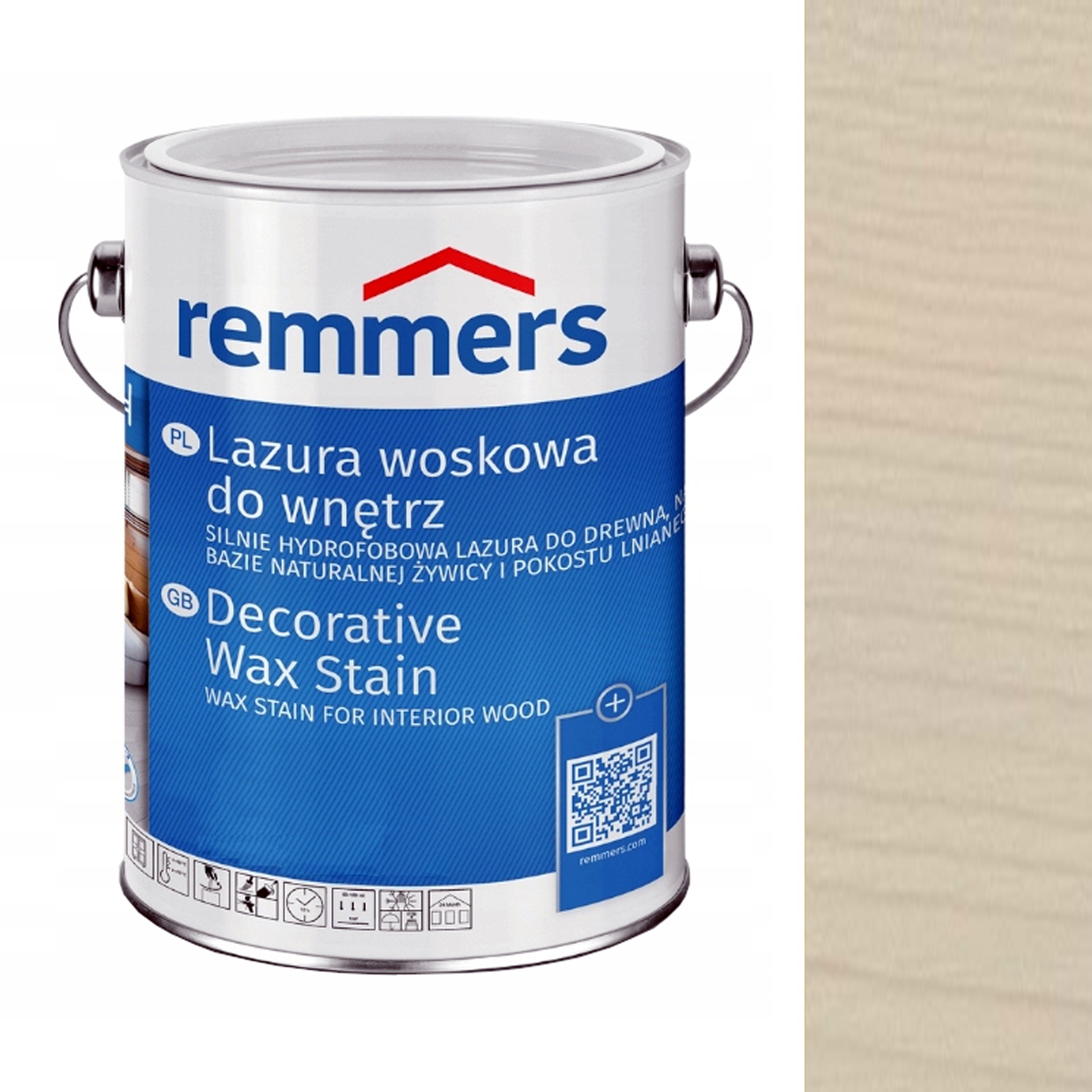 Lazura Woskowa Do Wnętrz Remmers Szary Antyczny 0,75L