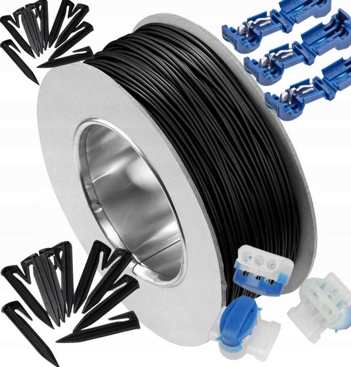 Zestaw Montażowy XXL 100m 3.4mm Przewód Kabel Ograniczający Robota Kosiarki