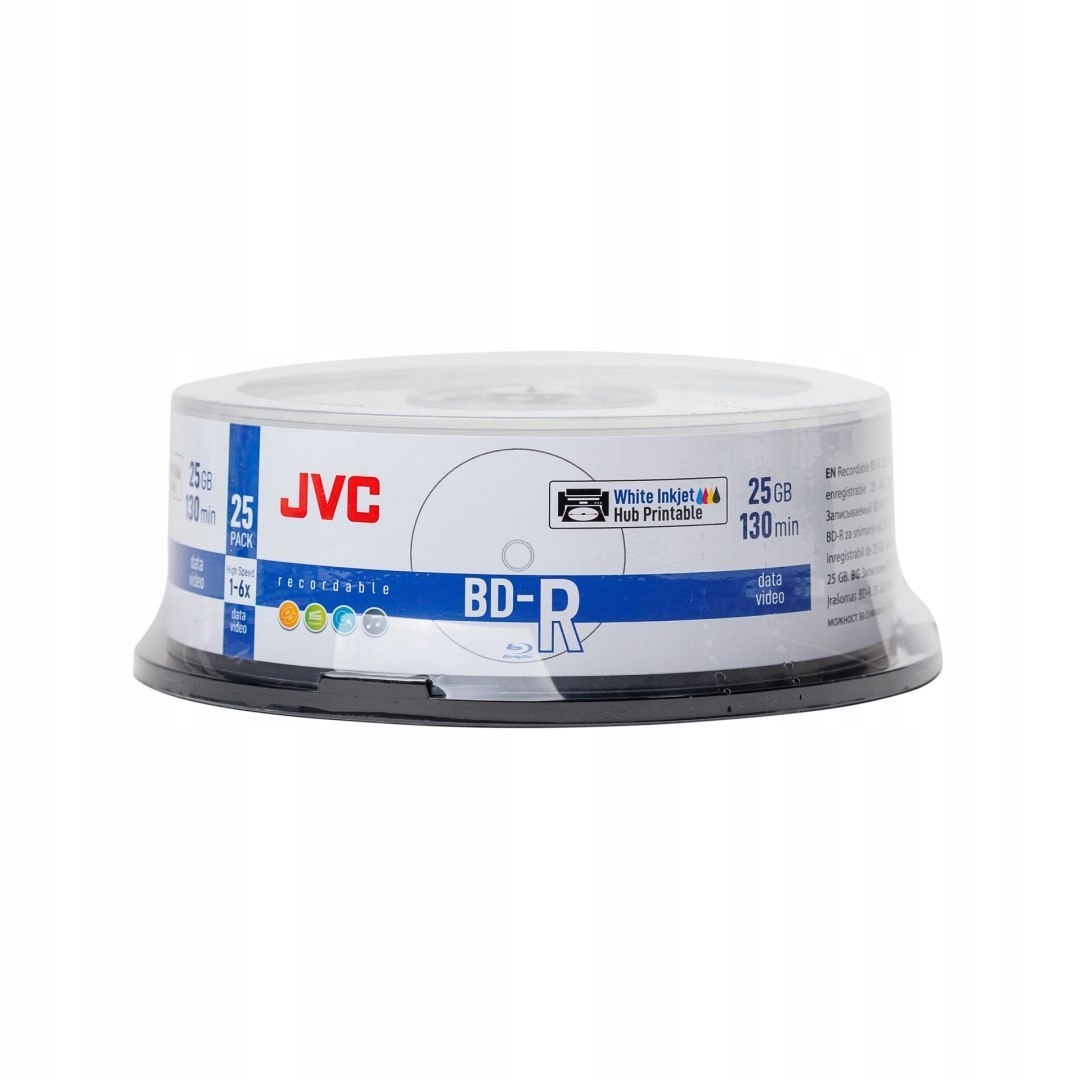 Jvc Bd-r 25GB 6X Inkjet White Printable Waterproof Photo Glossy CAKE*25 70L