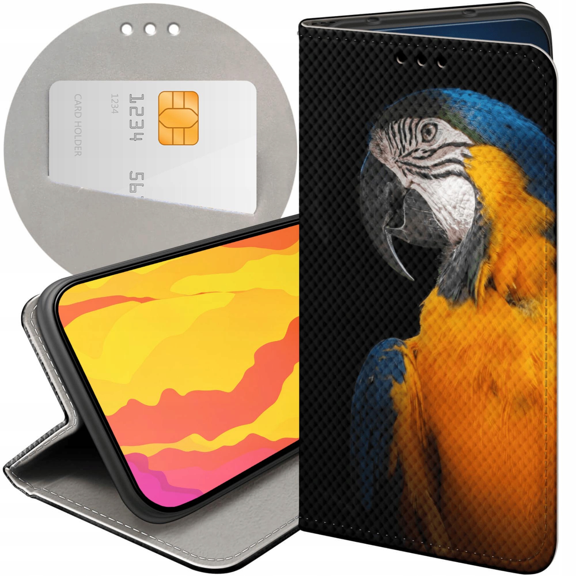 Etui Z Klapką Do Honor 90 5G Papuga Papużka Tukan Futerał Pokrowiec