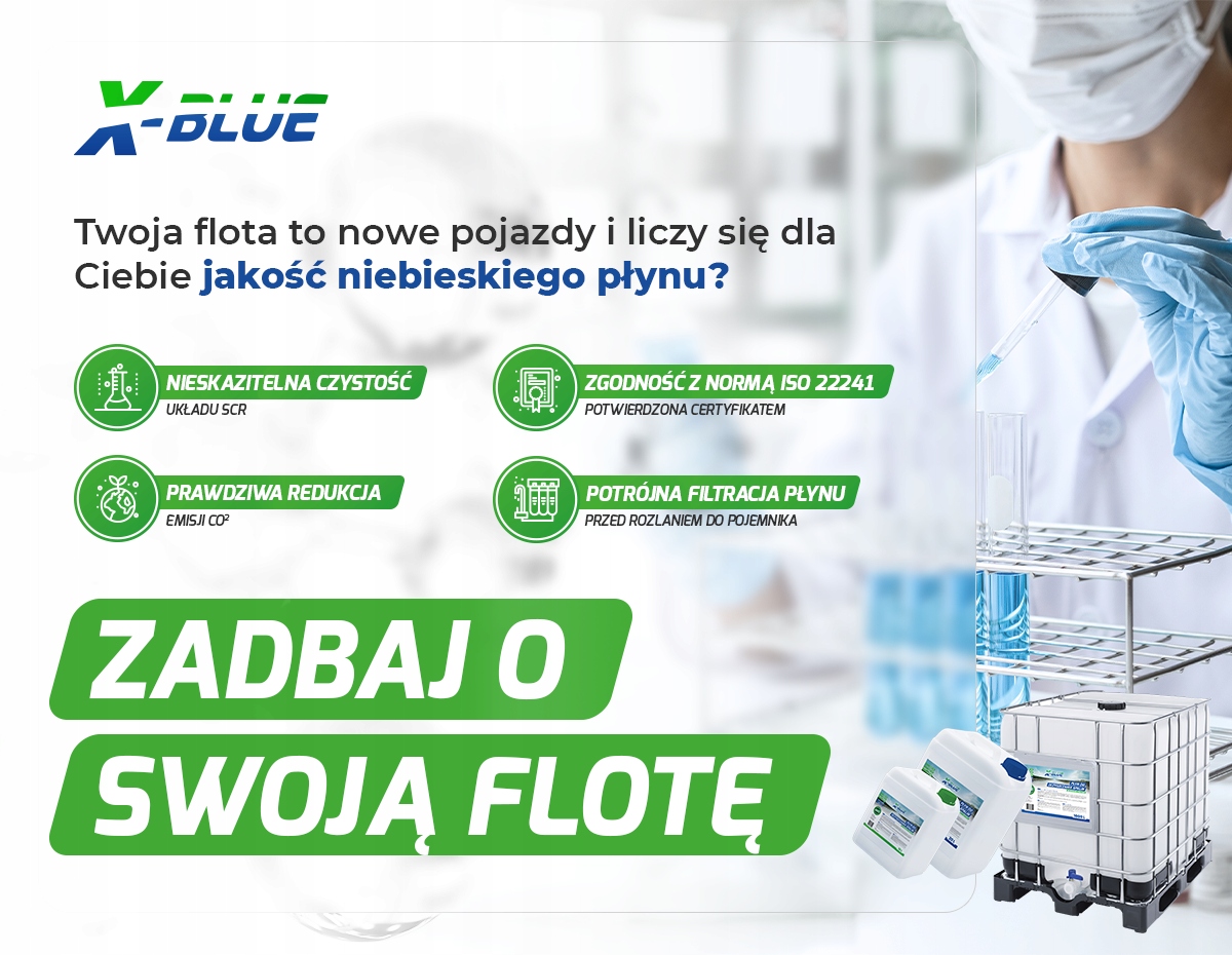 X-blue oryginalny płyn katalityczny 1000L pojemnik i dostawa w cenie Stan opakowania oryginalne