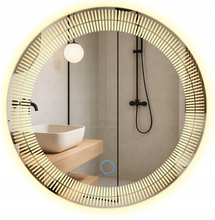 Okrúhle Led Zrkadlo 100 CM, Dotykový Spínač, Kúpeľňové Led Zrkadlo