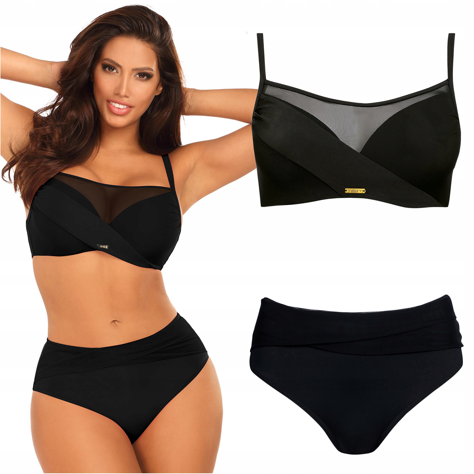 Strój kąpielowy dwuczęściowy wysoki stan Self S1002 N3 Fashion 32 38C/M 70C