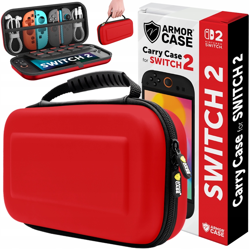 Etui ArmorCase wzmocnione czerwone do Nintendo Switch 2