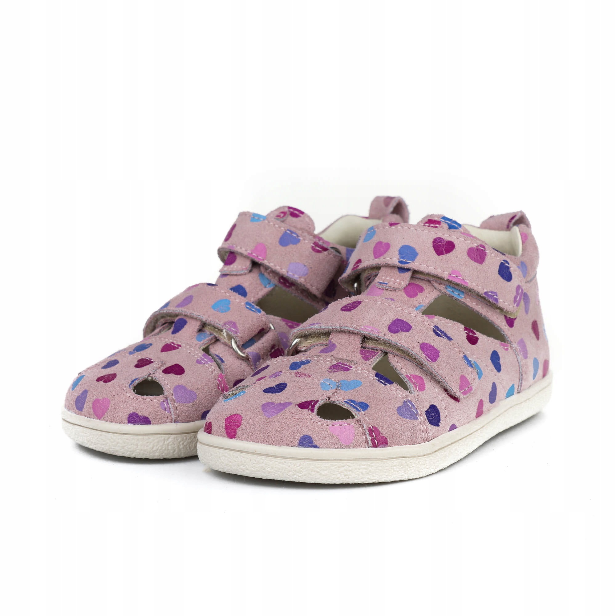 Mido Skórzane Sandały Dziecięce Barefoot Pigi Hearts 185/285 23