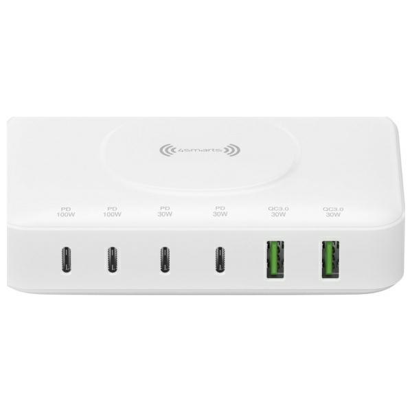 4smarts Nabíjacia stanica 7v1 100W s bezdrôtovým nabíjaním biela/biela 54