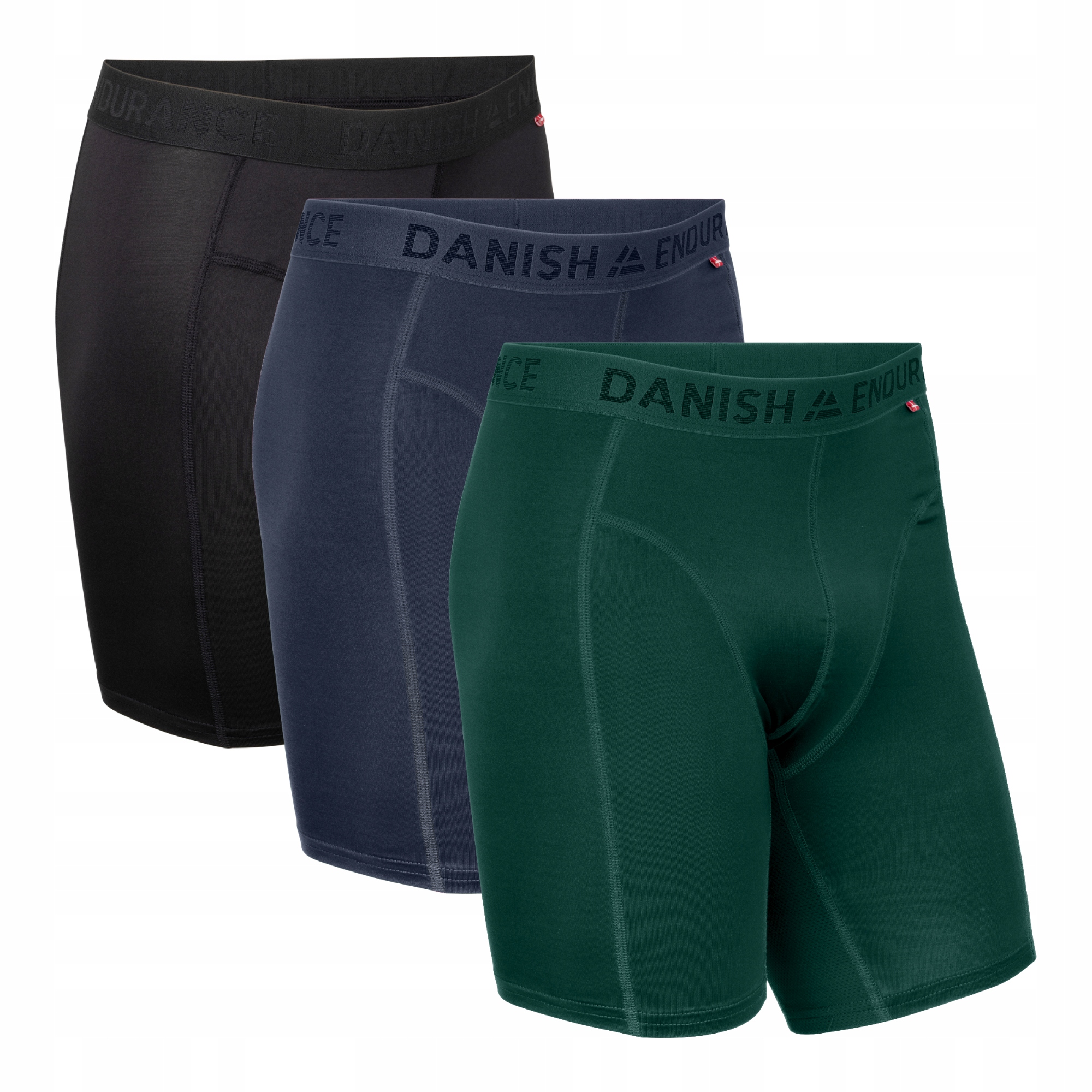 Pánské sportovní boxerky Danish Endurance Dlouhá nohavička 3-balení XL