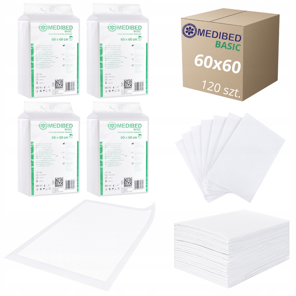 Hygienické absorpční podložky Medibed Basic 90X60 nesterilní 760 Ml 120 ks