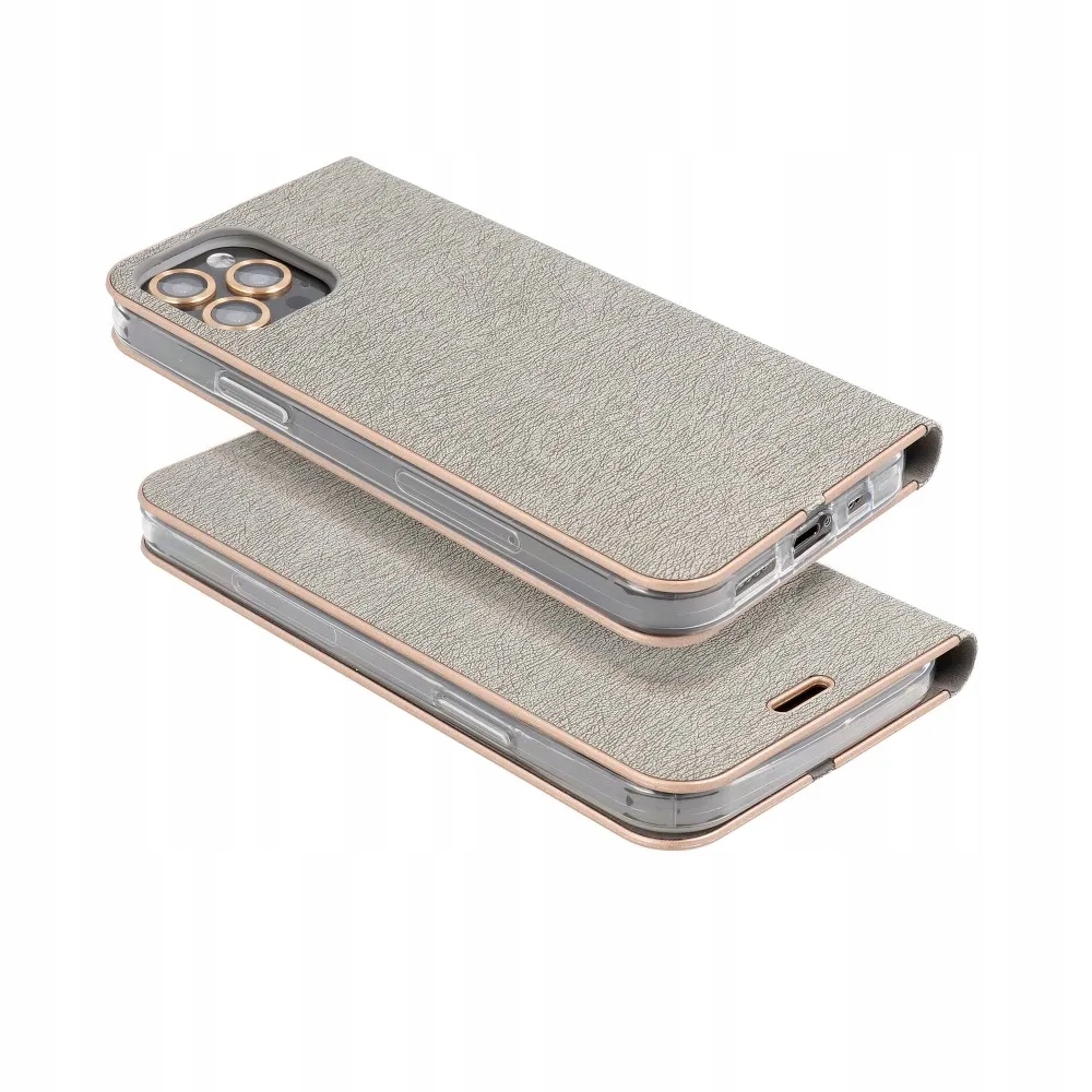 Kabura Luna Book Gold do Samsung A51 srebrny