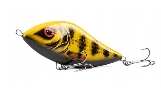 Unikatowy Duży Selektywny Wobler Jerk Salmo Slider 16S Bw Black Widow Le