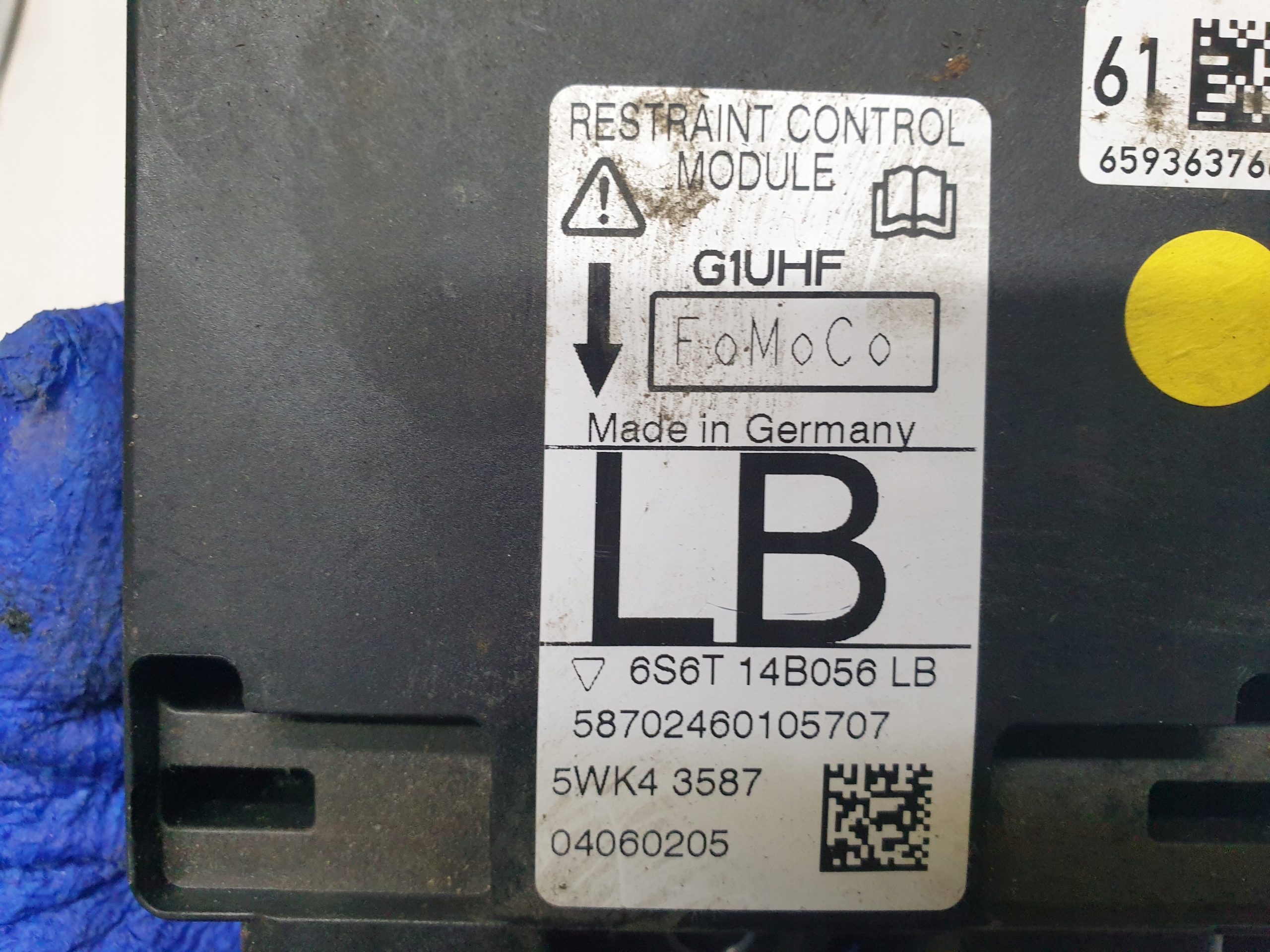 modulo SENSOR airbag FORD FIESTA 6S6T 14B056 LB