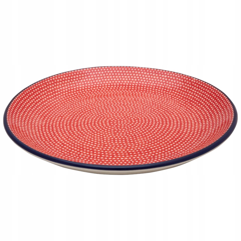 Obedový tanier 24 cm Keramika Artystyczna Bolesławiec unikát U9971 Bodky