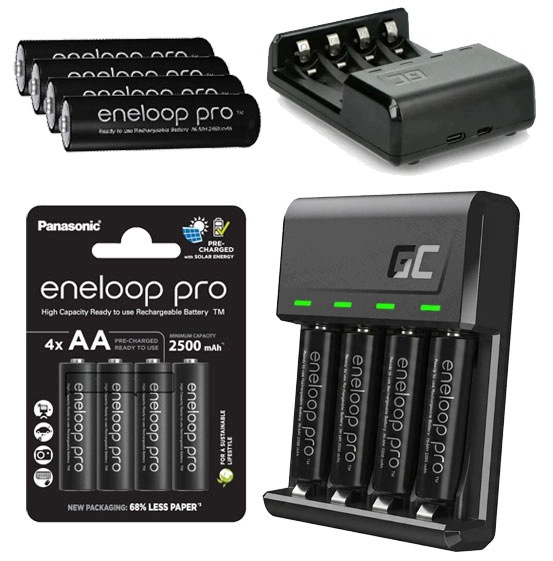 Nabíječka Nabíjecí Baterie Aa Aaa 4x Eneloop Pro 2500 mAh R6 Panasonic