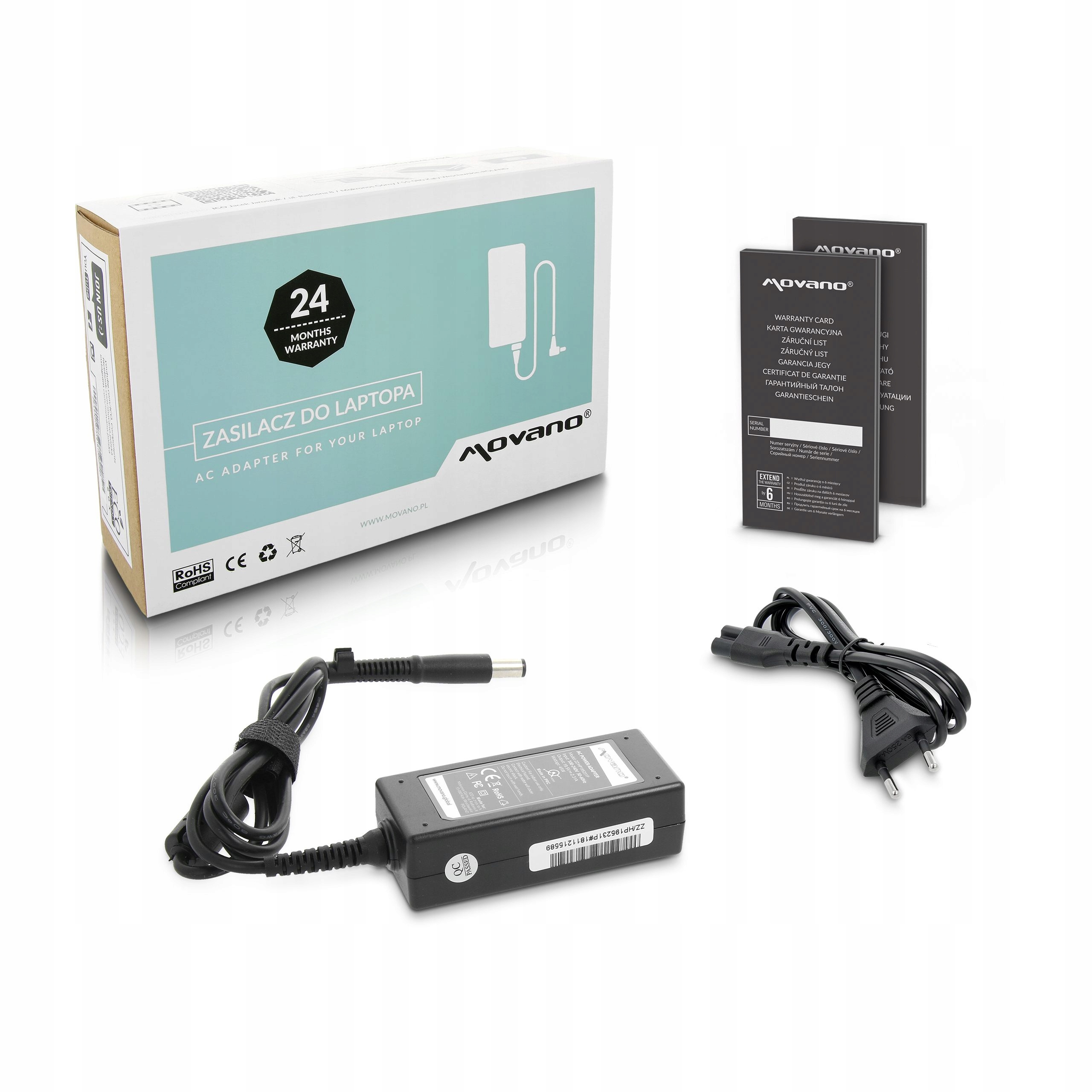 

Zasilacz Movano 19.5v 2.31a 7.4x5.0 pin 45W do Hp