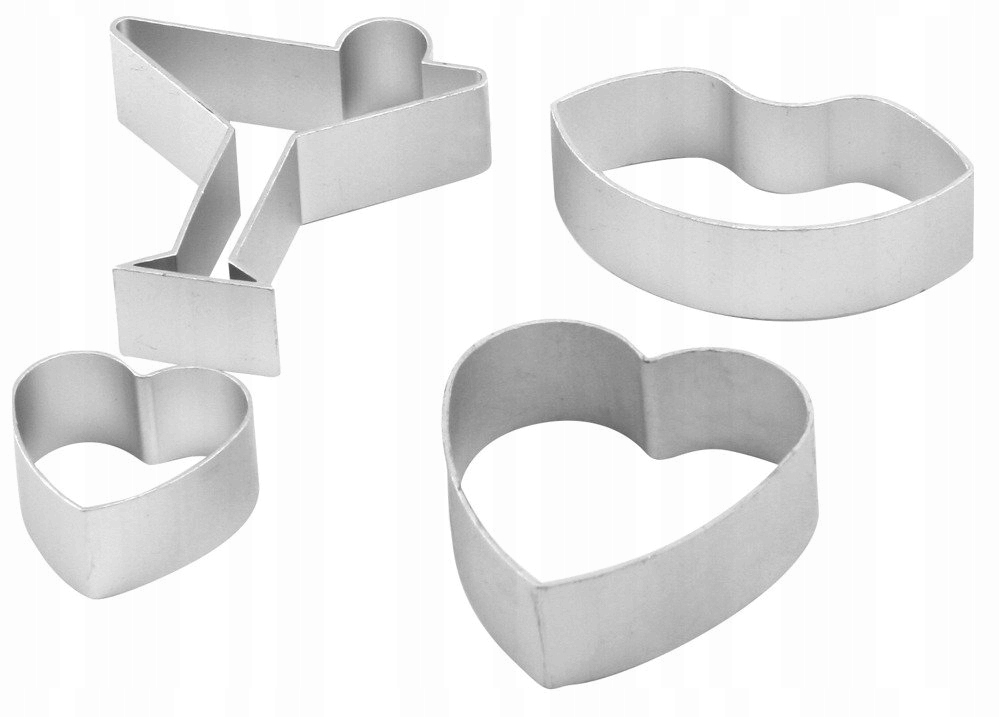 

Wykrawacze ciastek Foremka x4 Love Kieliszek Serce