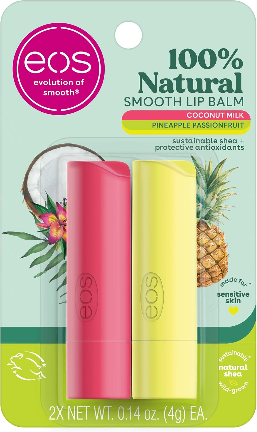 Balzám Na Rty V Tyčince Eos Kokosové Mléko A Ananas Marakuja 2X4 G