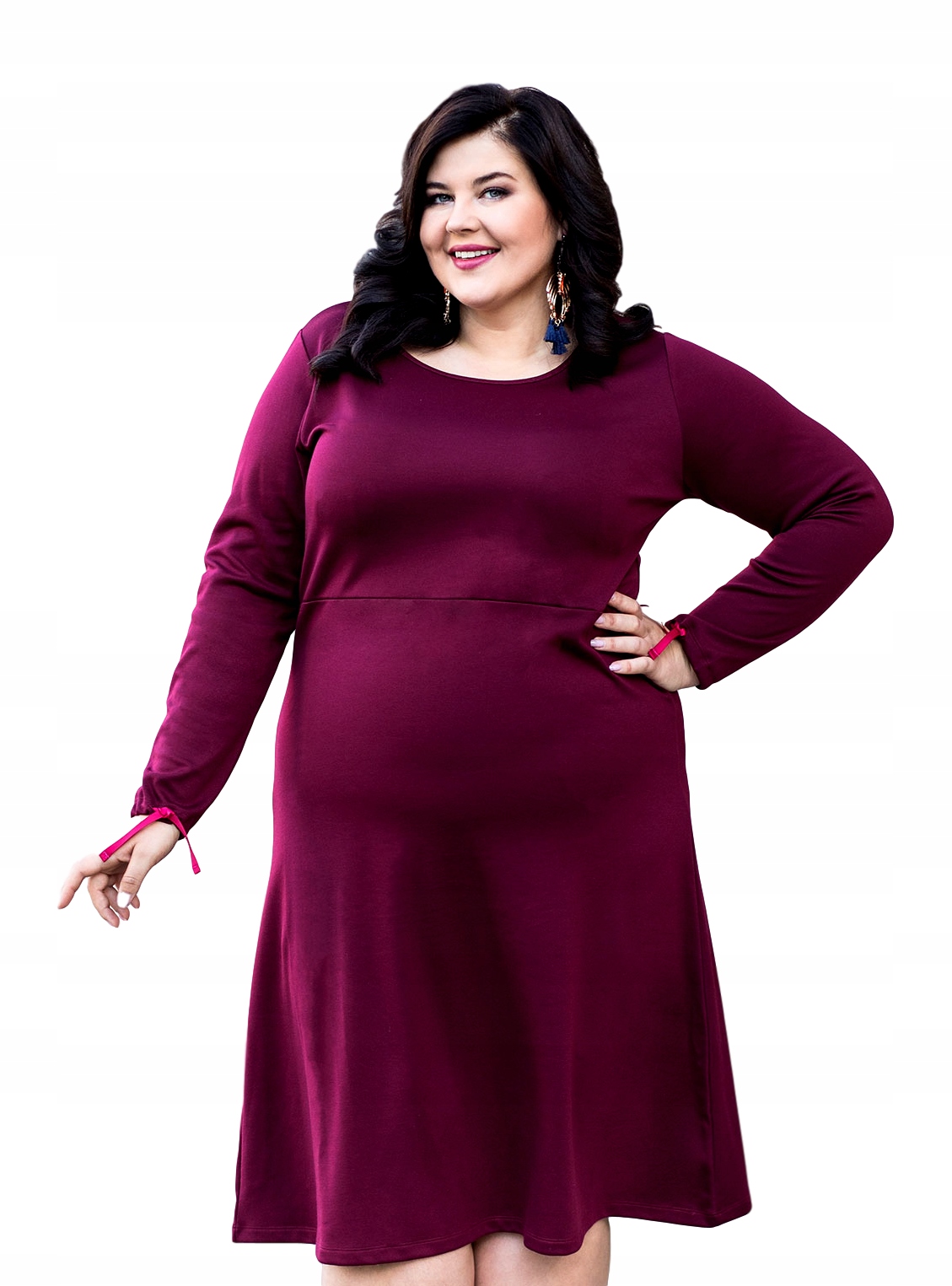 

Sukienka Damska Plus Size bordowa *4XL *48