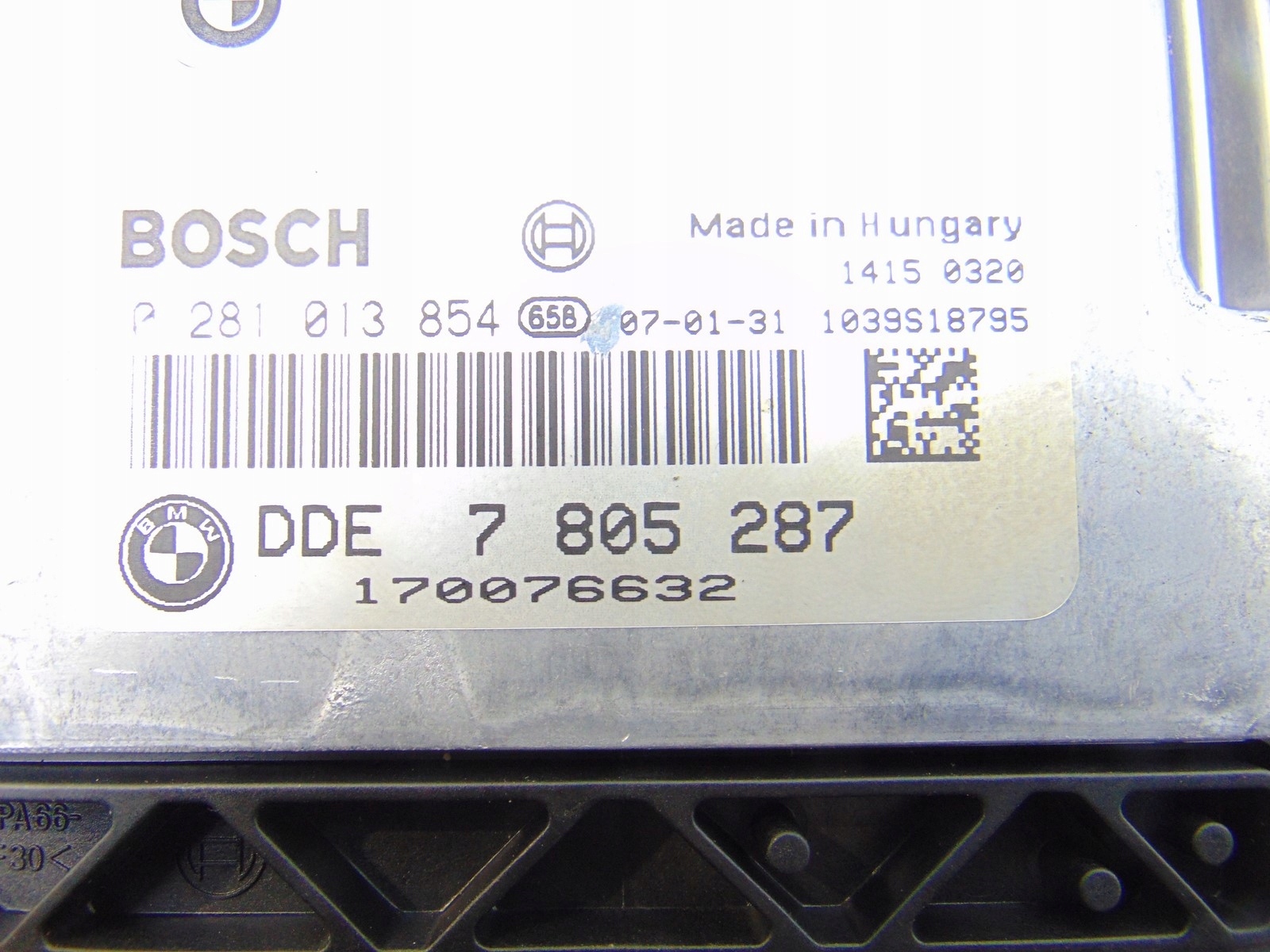 computer control unit of the engine ECU BMW X3 E83 306D3 3.0D 7805287