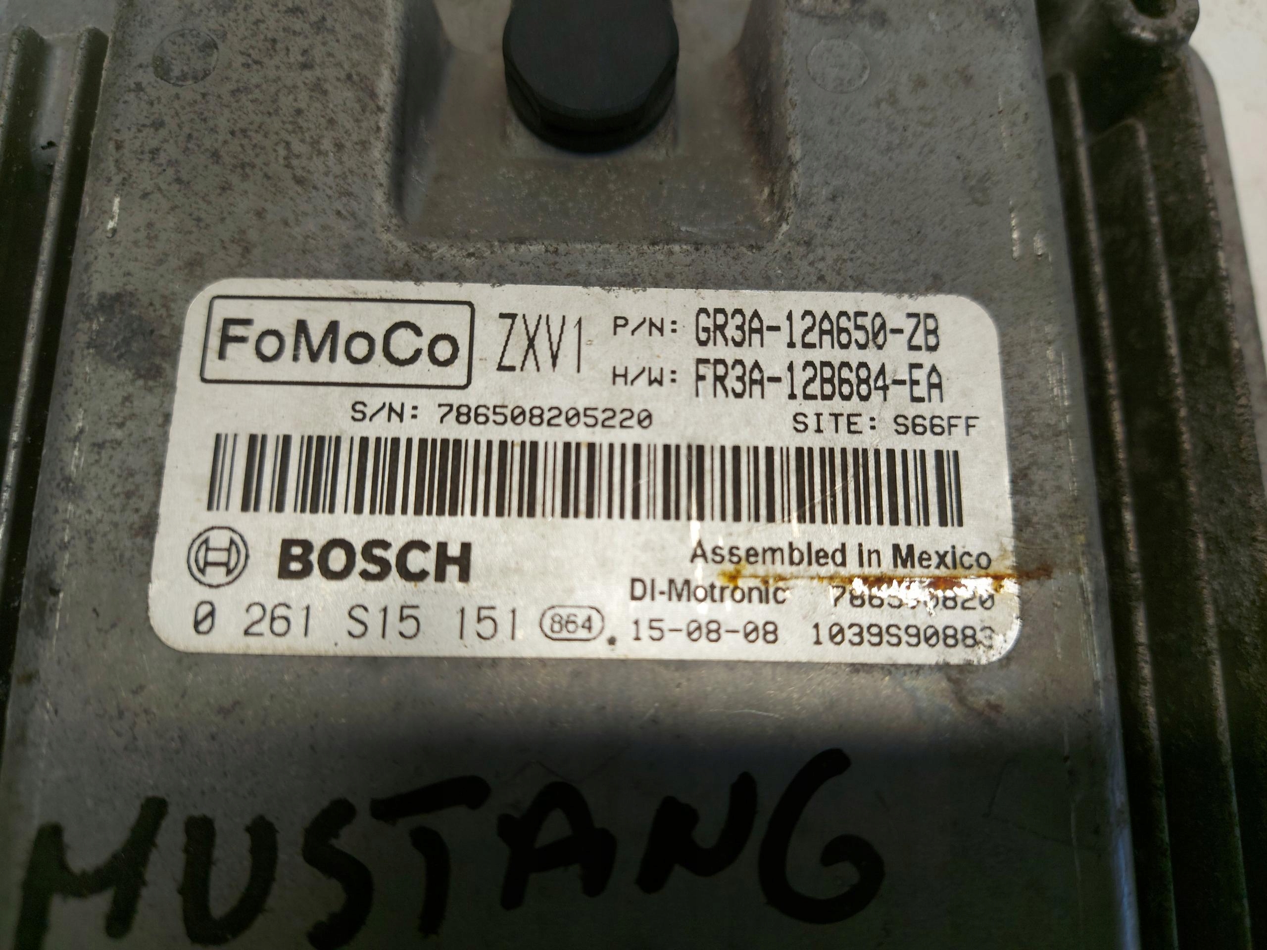 FORD Mustang IV 2.3TB computer control unit ECU of the engine GR3A-12A650-ZB
