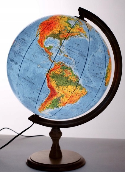 Globus 320mm Polityczno-Fizyczny Podświetlany Drew Marka Zachem