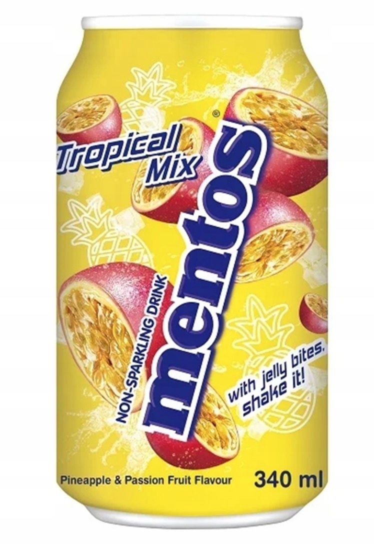 Levně Mentos Tropical Mix Neperlivý nápoj Maracuja s kokosovou želé 12 x340ml