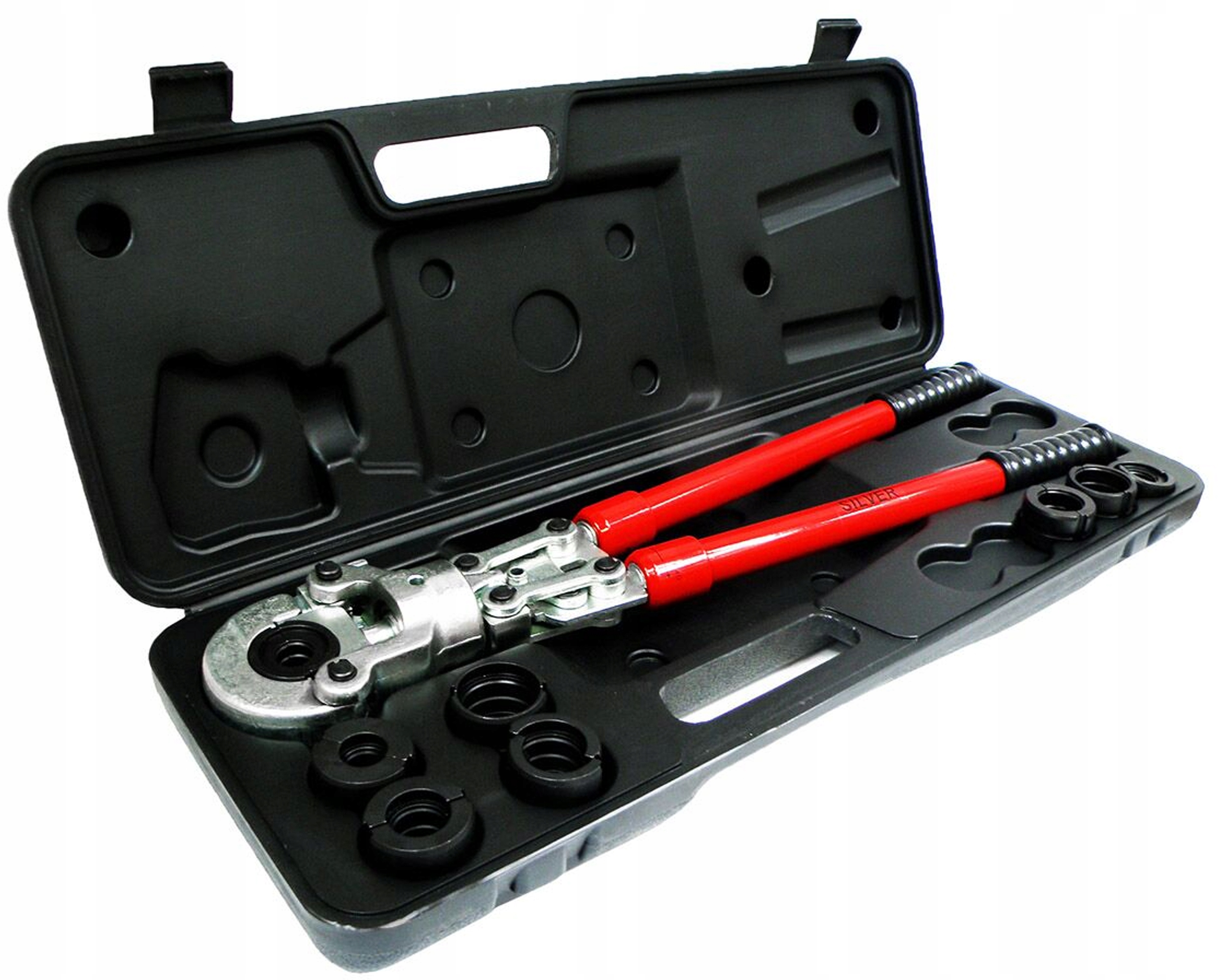 PRASKA PRASA ZACISKARKA DO RUR PEX MATRYCE 16-32mm (TH+U) +8 KAMIENI SILVER EAN (GTIN) 5907589362190