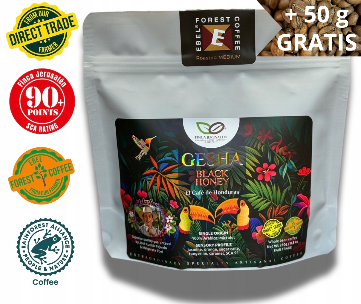 Honduras Gesha Black Honey – elitní výběrová káva (250 g)