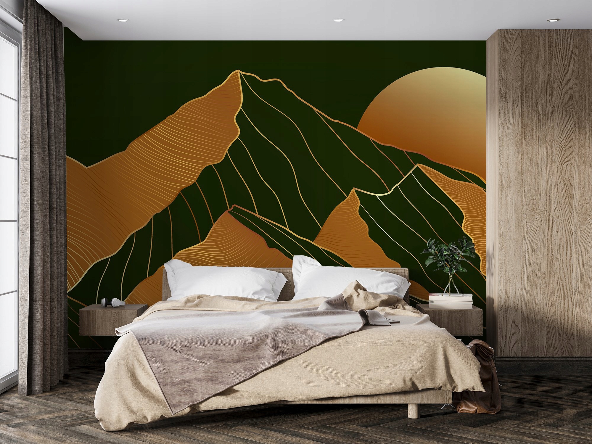 Fototapeta Samoprzylepna Gradient Zloty Liniowy Do Sypialni Salonu 400x280