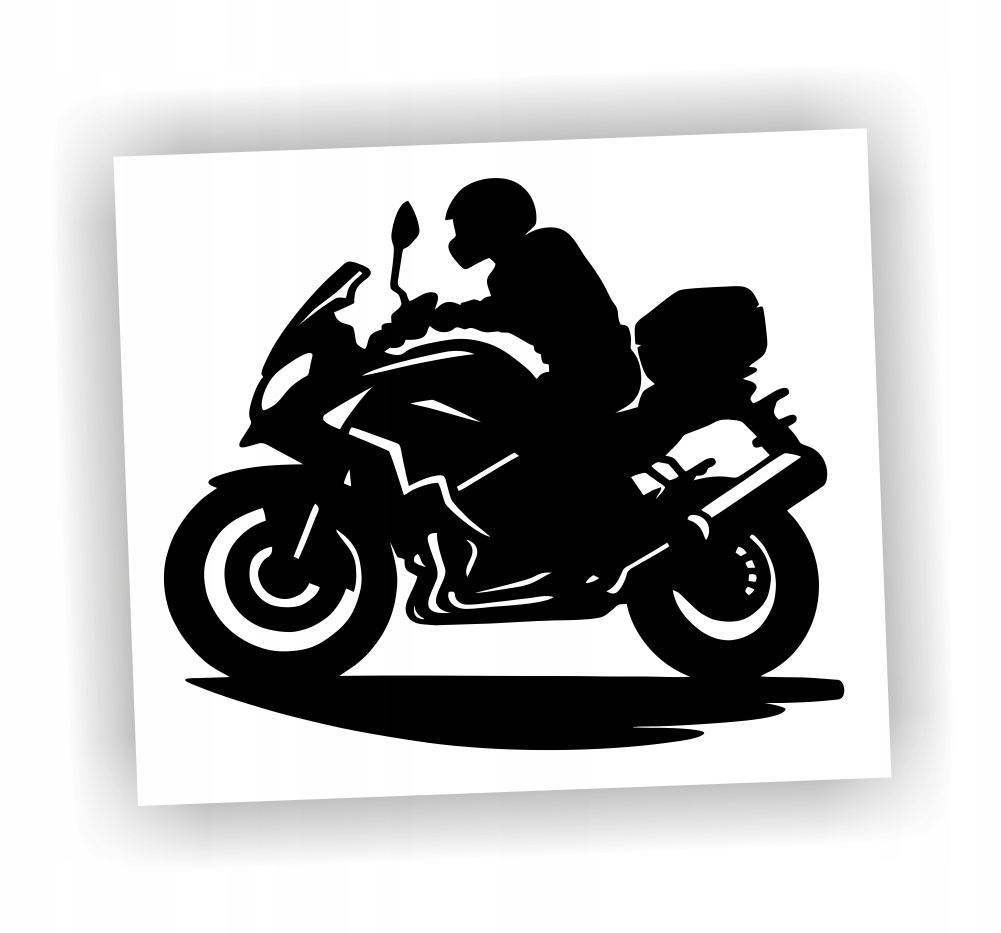 Naklejka Motocykl Turystyczny kolor Czarny motocyklista turystyk naklejki!