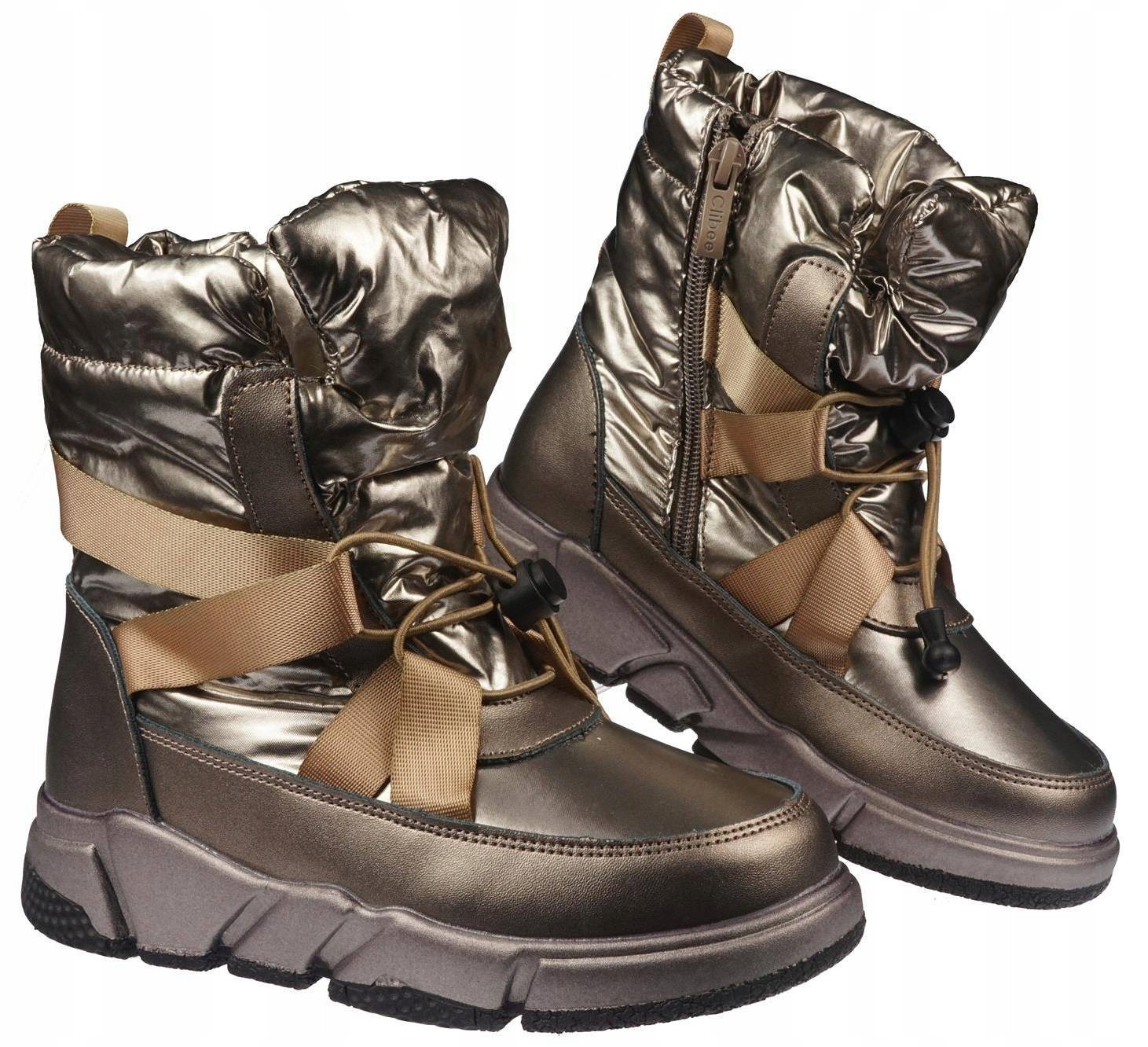 

Buty zimowe dziecięce Clibee CA91GU złote 36