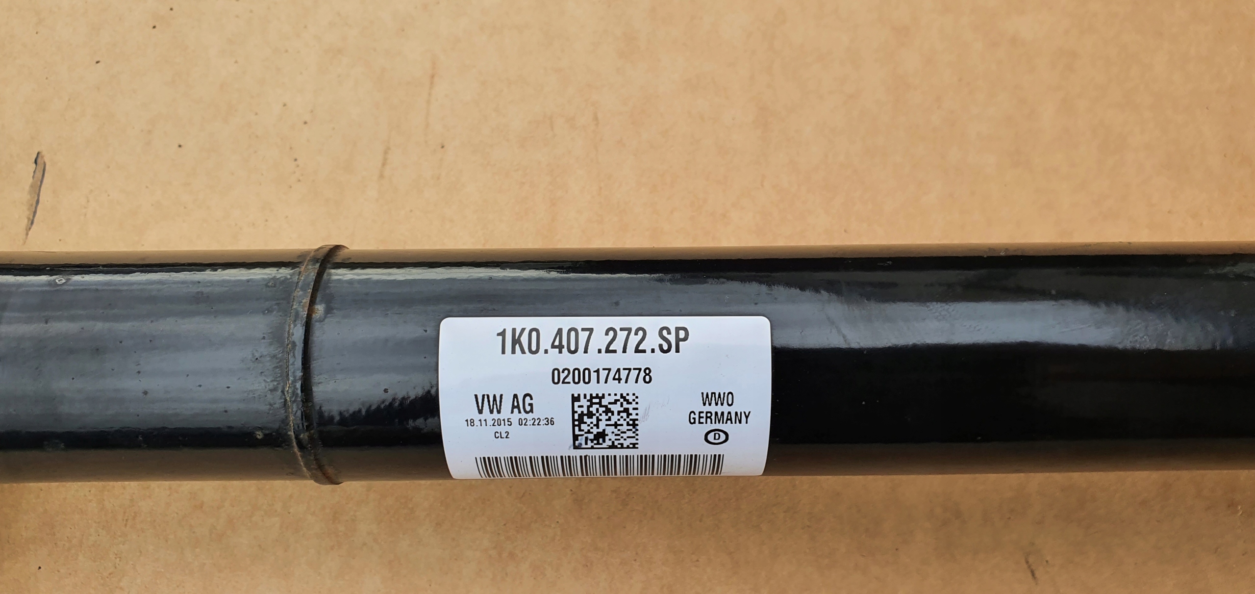 semi-axis VW AUDI SKODA 1K0407272SP original 1.6 TDI
