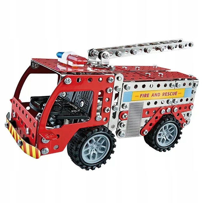 Metalowy model do składania wóz strażacki RegMag ZS-04 – 292 elementy – Trwałe wykonanie