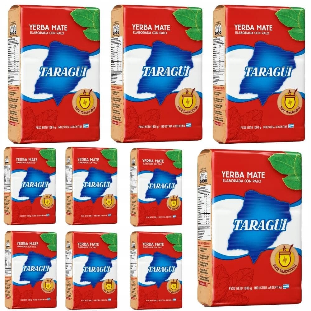 Velká sada Taragui Yerba Mate con palo 10x1kg