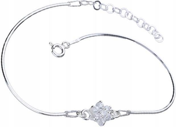 Stříbrný náramek 925 na lince květinek 2,61 g, moderní módní vzor