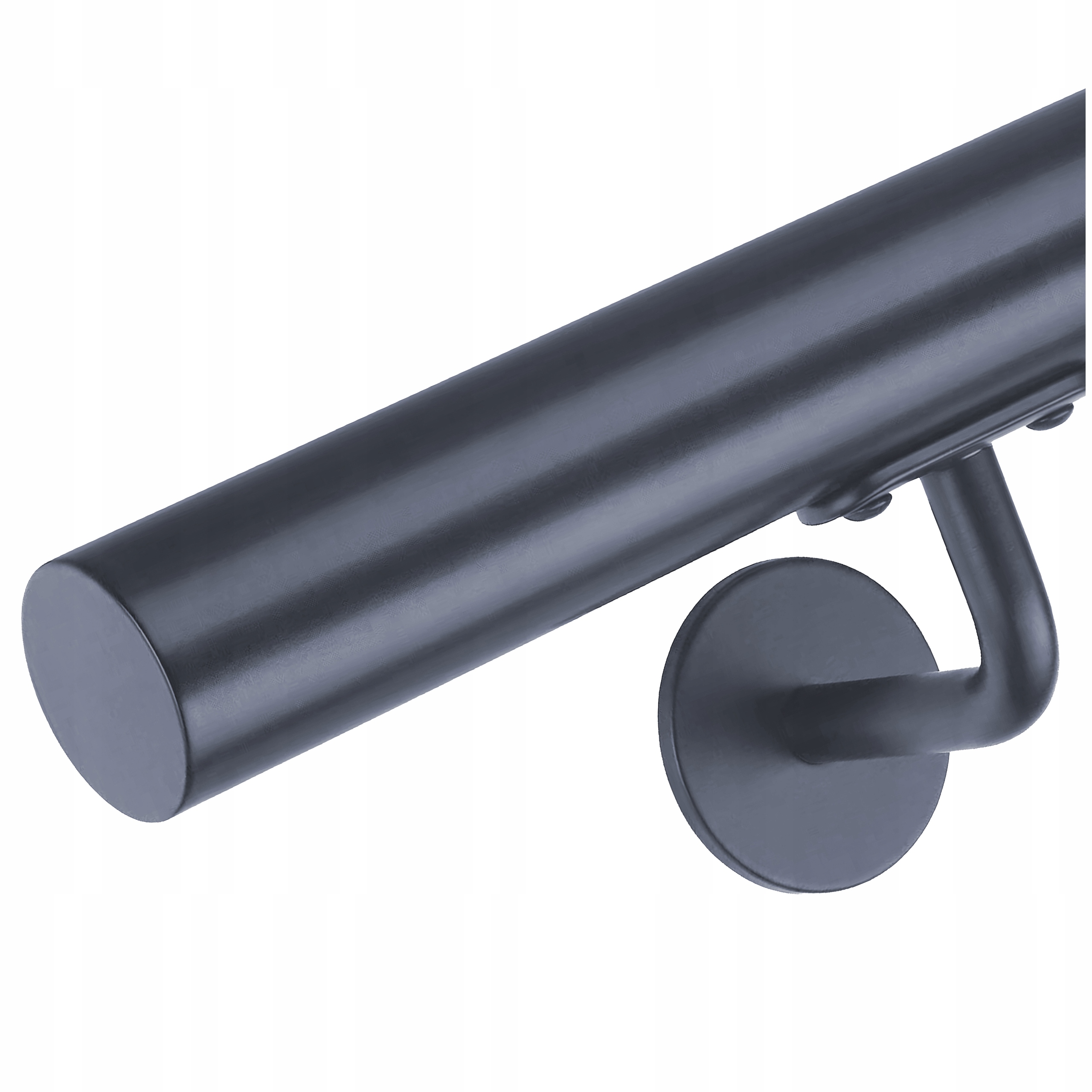 Stěnové zábradlí Schodišťové Antracit 50 cm, nerezové, 42 mm, Loft M8