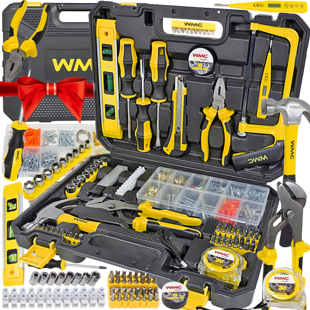 Zestaw Kluczy Narzędzi Nasadki Śrubokręty Wkręty Walizka Narzędziowa 700EL