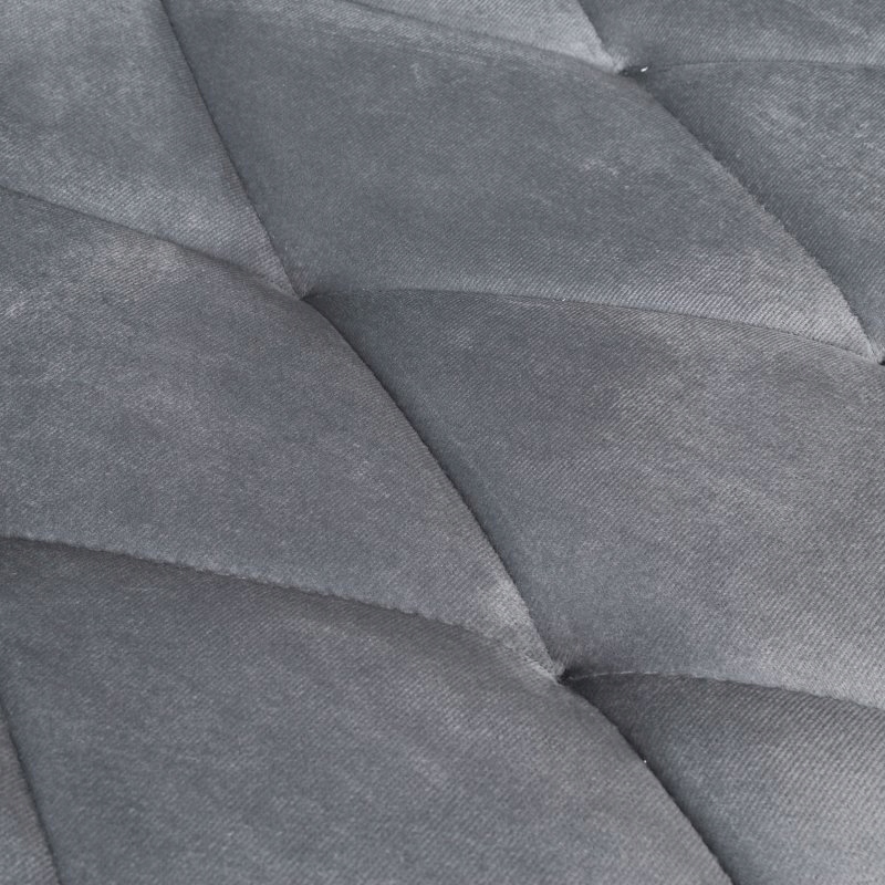 Krzesło welurowe tapicerowane Madison grafitowe Szerokość siedziska 44 cm