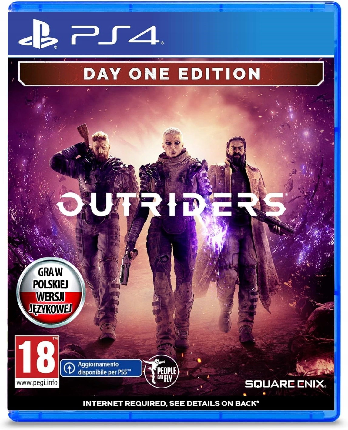 Outriders Day One Pl Nowa Gra PS4 PS5 Płyta Blu-Ray