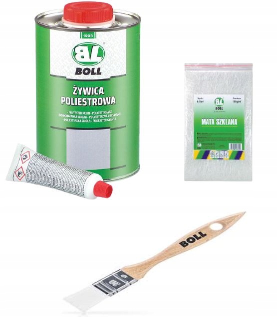 Boll Zestaw Naprawczy 1KG Żywica Mata (150) Pędzel (2CM)
