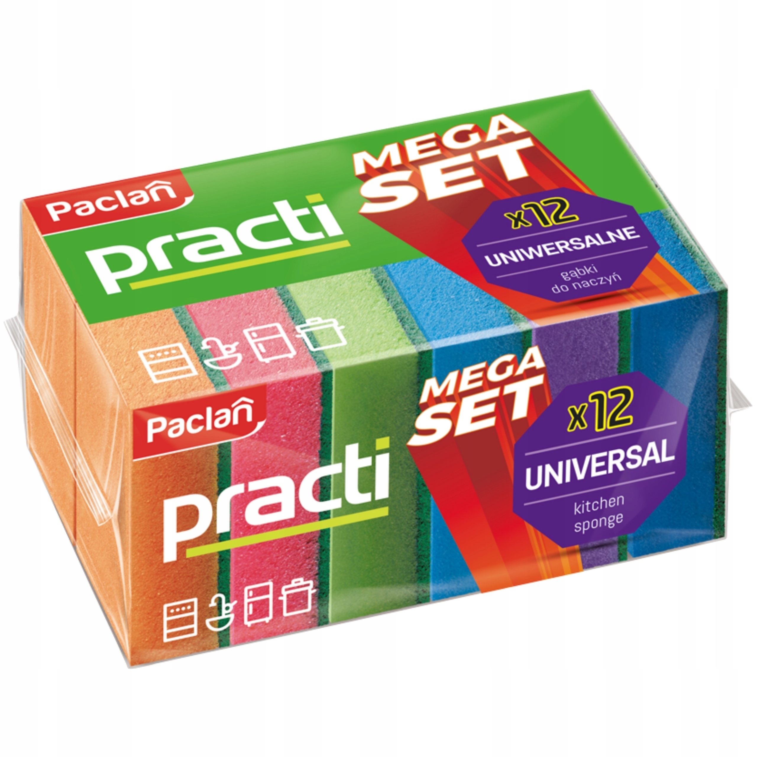 Paclan Gabki Zmywaki do naczyń Practi 12szt.