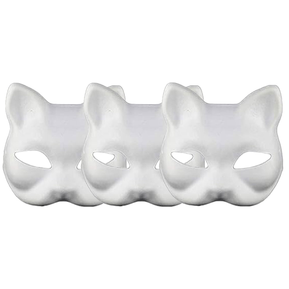 DIY PUSTA MASKA NA TWARZ KOTA Maska Papierowe maski artystyczne Marka bez marki