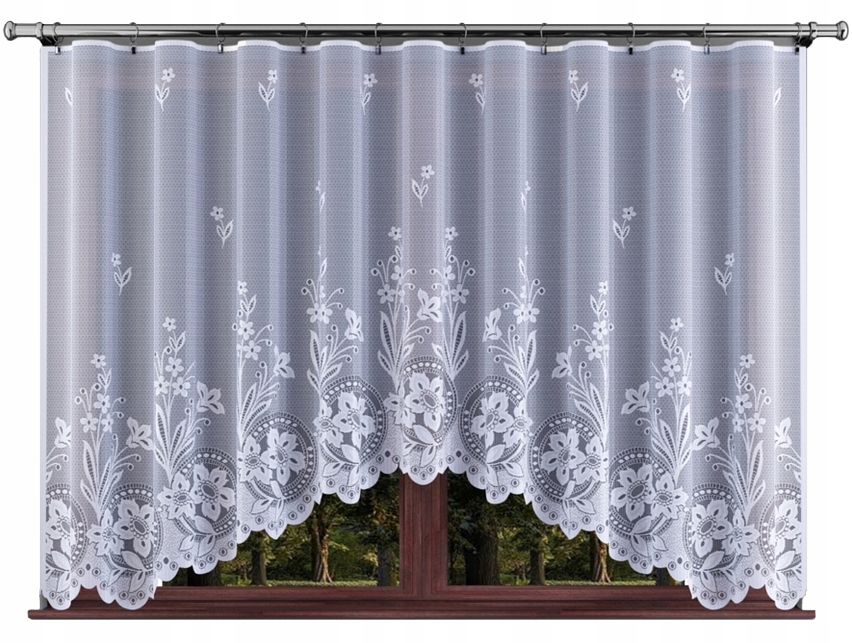

Firany Gotowa Firana Żakardowa 300x150 Biała Balbi