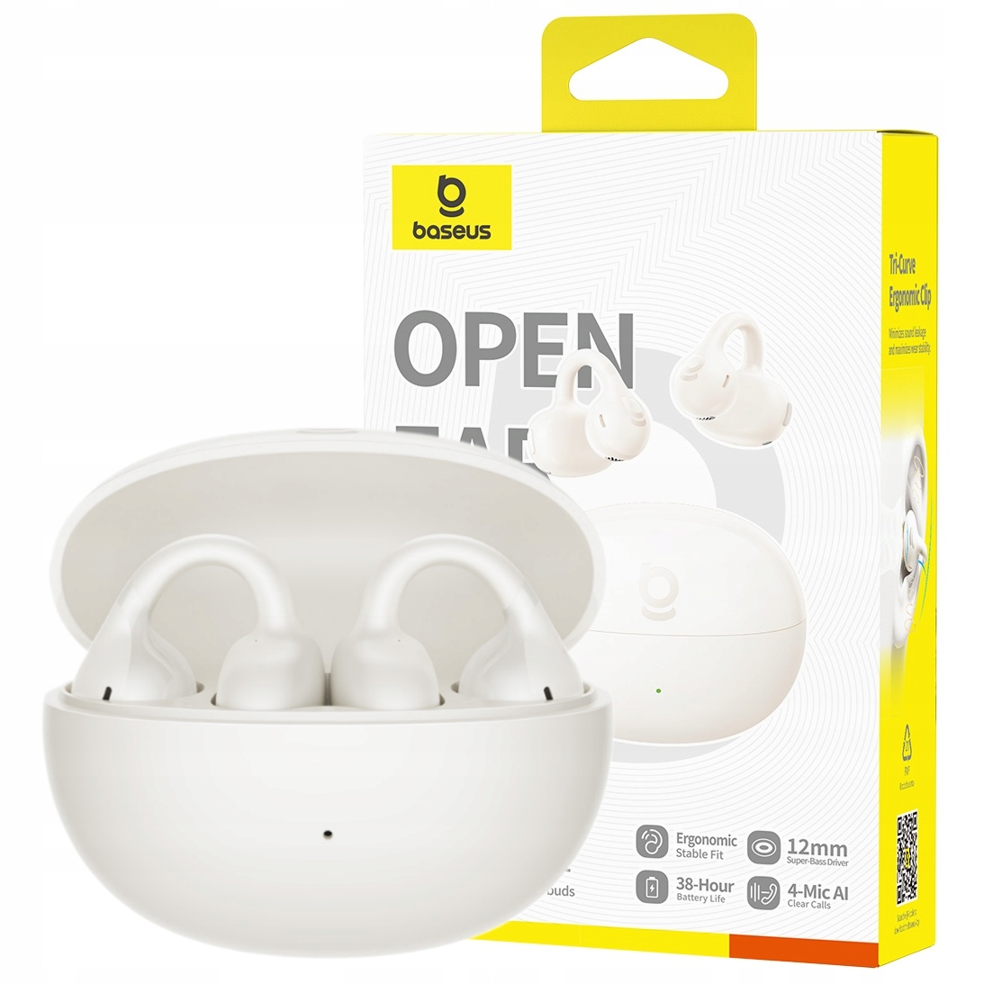 Baseus Bezdrátová Sluchátka Open-ear S Klipem Bluetooth 6.0 Bass
