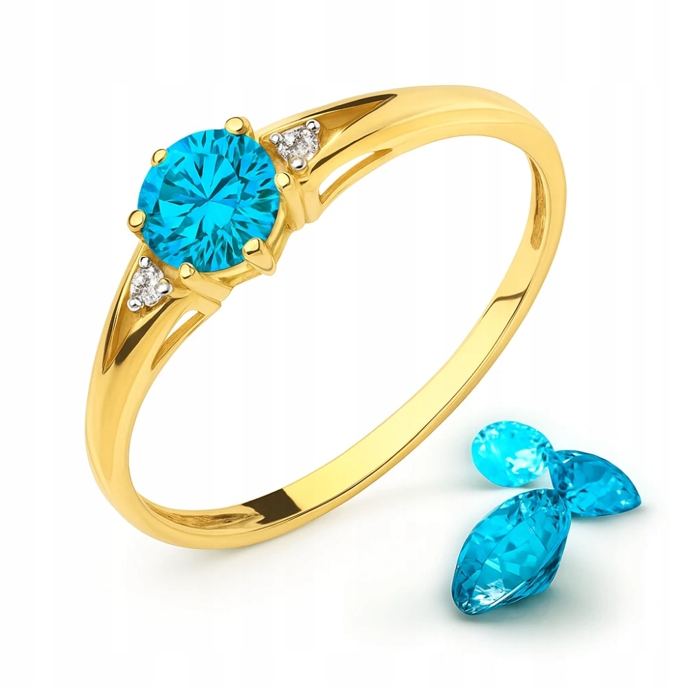 Prstýnek 585 Tyrkysový Kámen