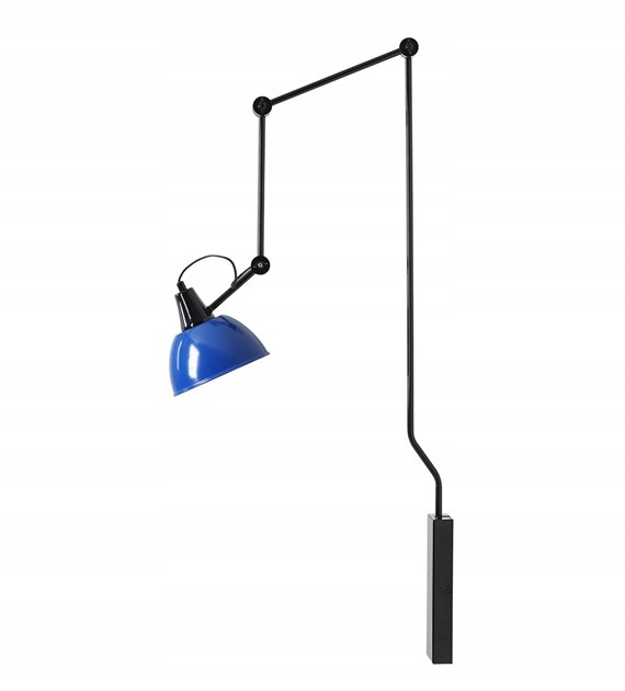 Lampa ścienna kinkiet Aldex Aida E27 15W Metalowa Czarno Niebieska