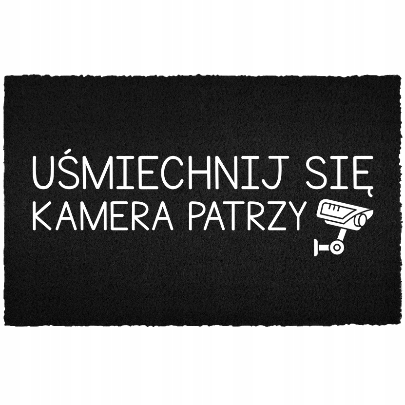 Vstupní Rohožka Kokosová 40X60 Potisk Dekorace Dárek Černá Módní