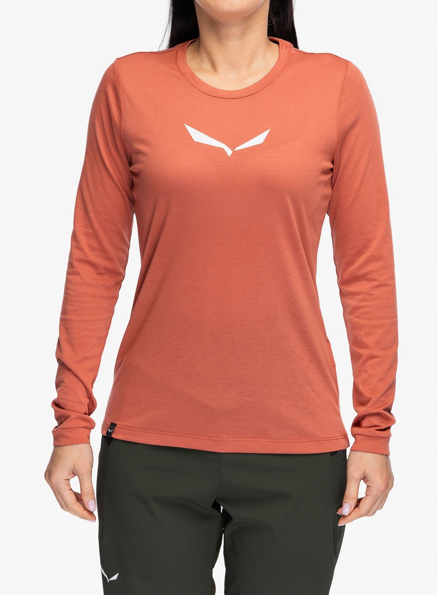 Bluza damska bez kaptura Salewa Eagle Solidlogo Dry Tee etr. red 34 (xs)