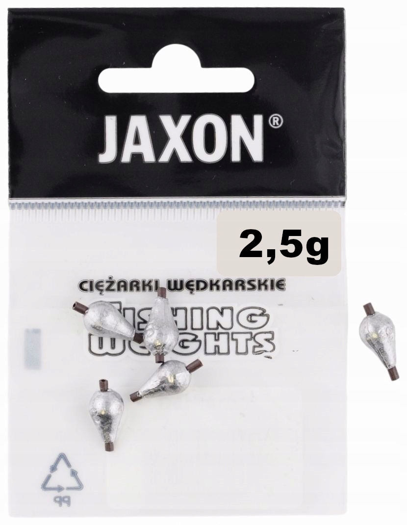 2,5g ŁEZKI OLIWKI Z IGIELITEM CIĘŻARKI JAXON ŁEZKA 5szt
