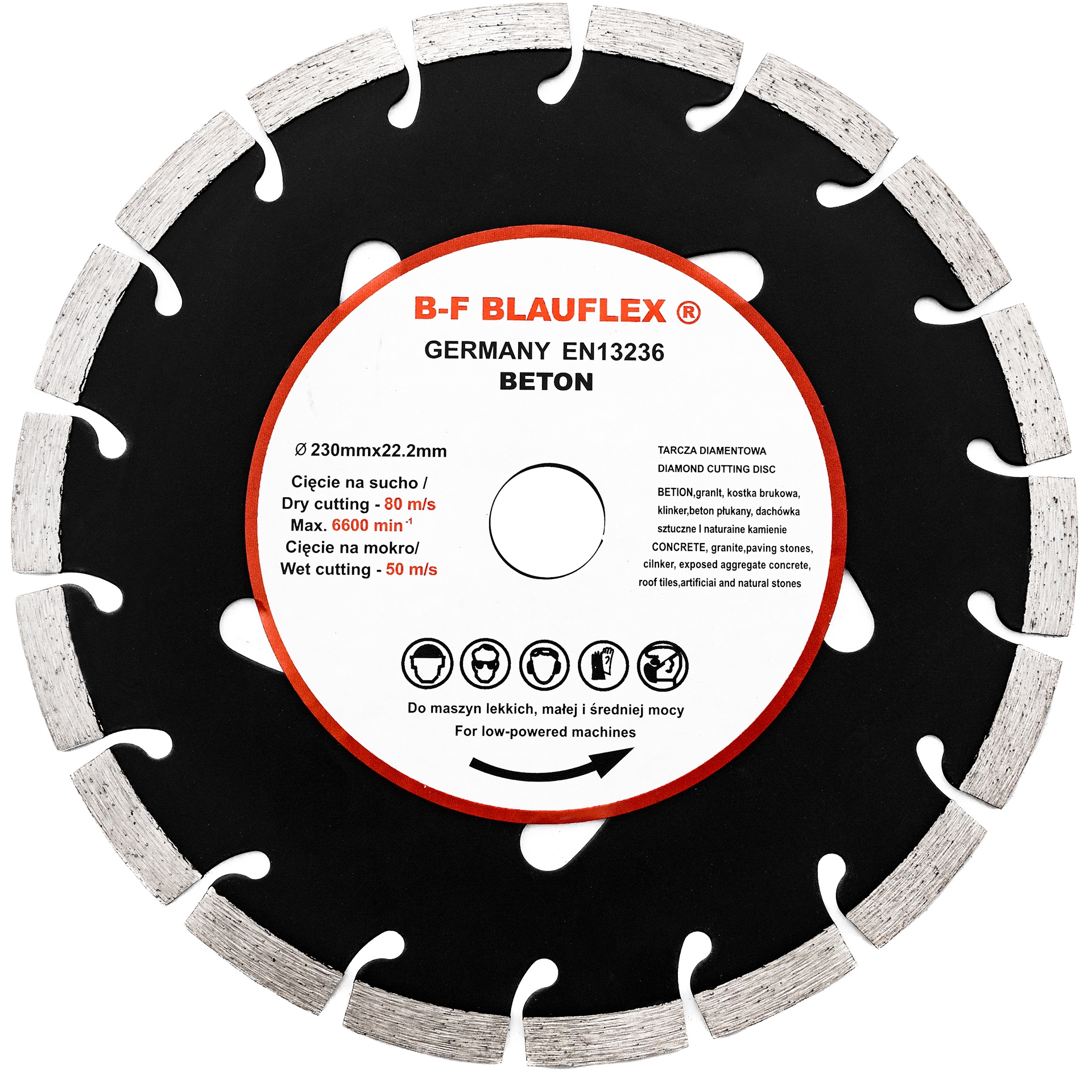 

Tarcza do betonu 230x22,23 diamentowa segmentowa