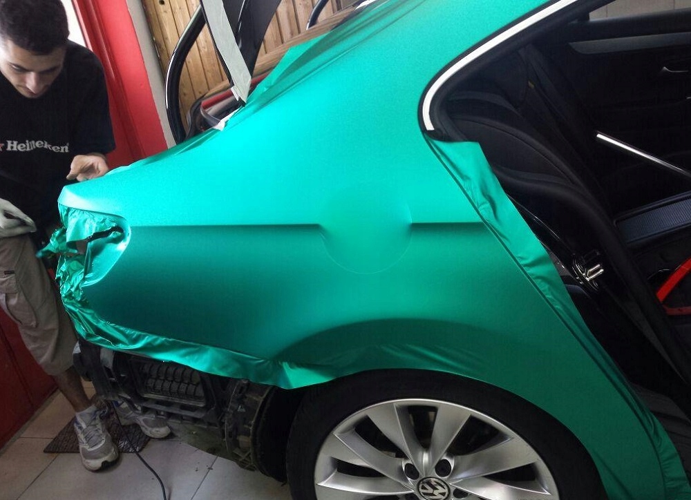 FOLIA OKLEINA ZIELONA PERŁA CHROM MAT SATYNA Kolor zielony